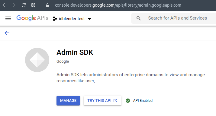 GCP Admin enabled