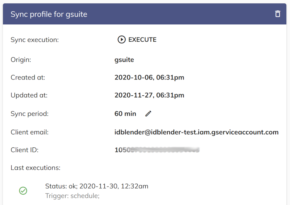 idBlender sync execution